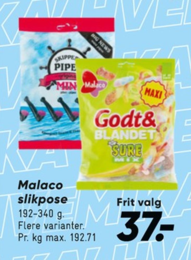 Malaco Godt & Blandet, Slikpose Sure Mix