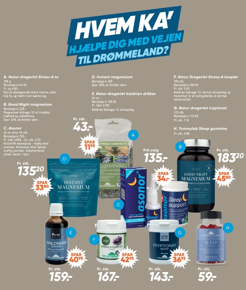 Natur Drogeriet, Kosttilskud