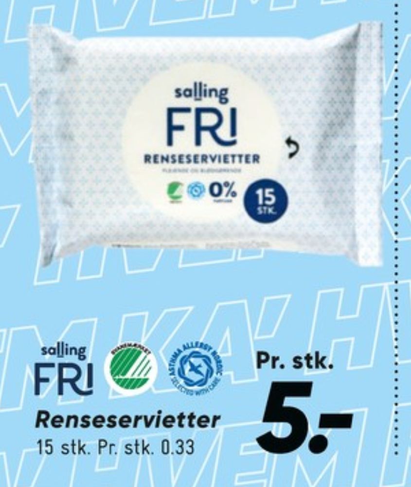 Salling Fri, Renseservietter