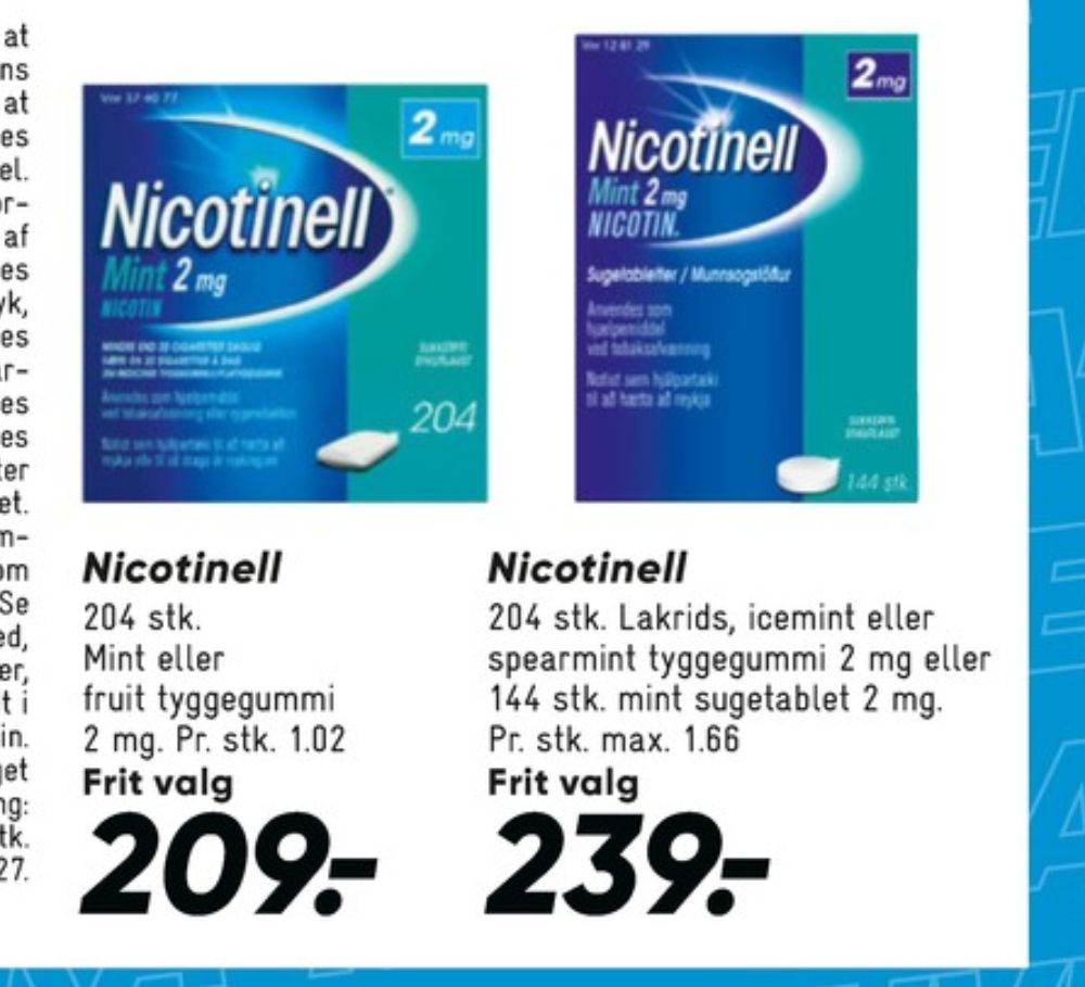 Nicotinell, Nikotintyggegummi