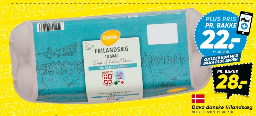 DAVA Foods, Frilandsæg S/M/L