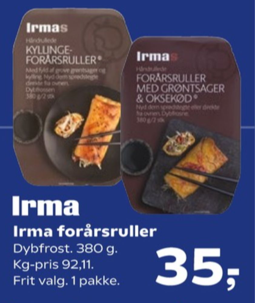 Irmas, Forårsruller
