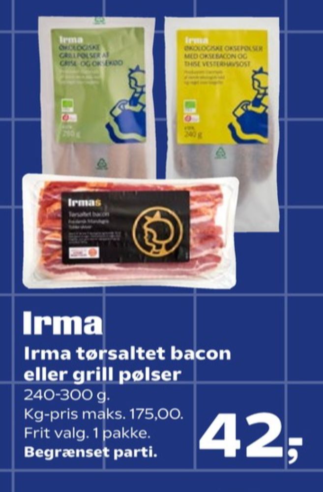 Irmas, Baconskiver tørsaltet