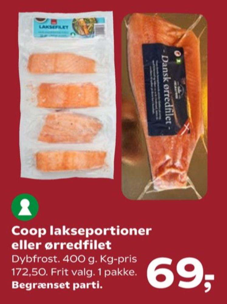 Coop, Lakseportioner