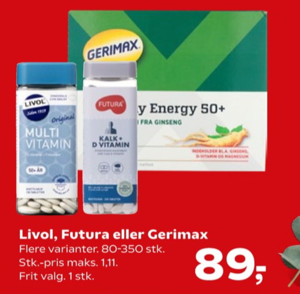 Livol Multi, Vitaminer