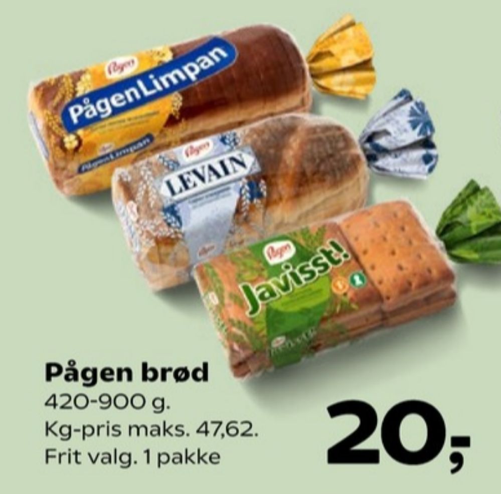Pågen Limpan, Brød
