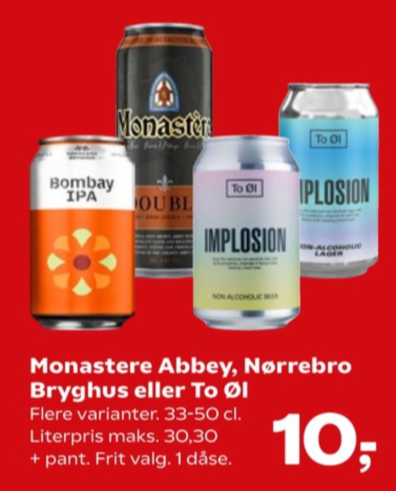 To Øl Implosion Lager, Øl - Alkoholfri