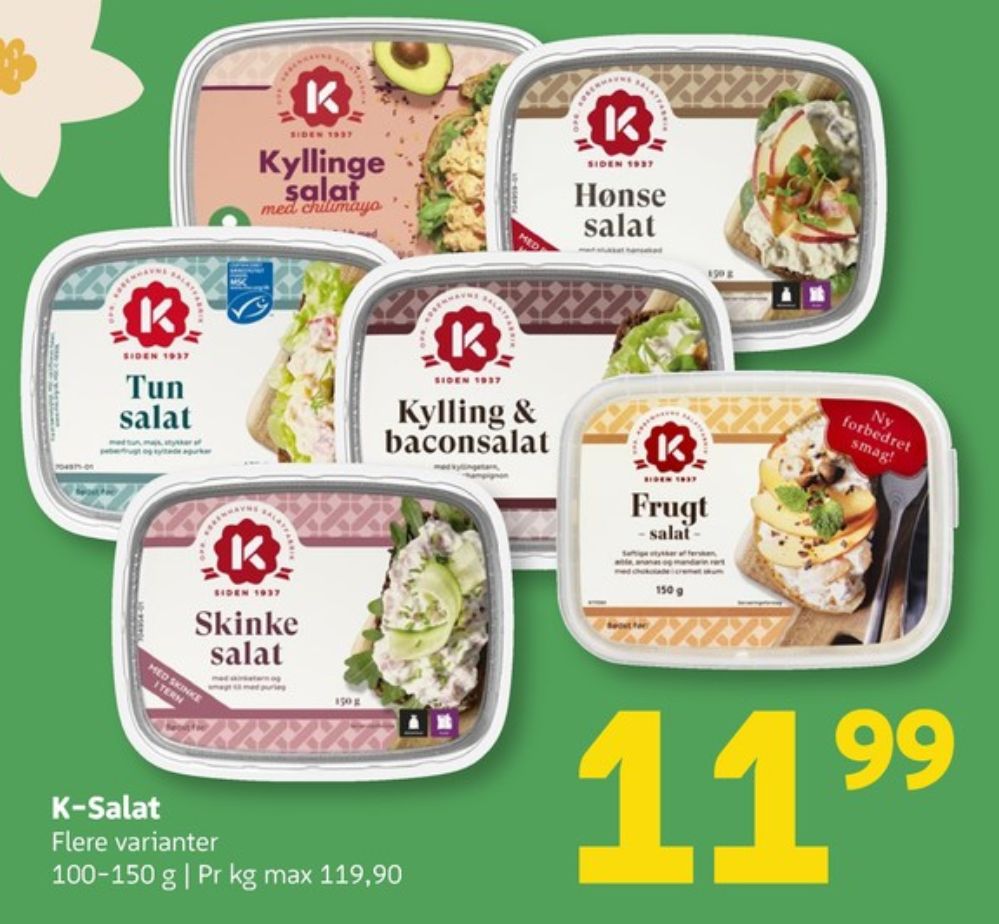 K-salat, Kylling & Baconsalat