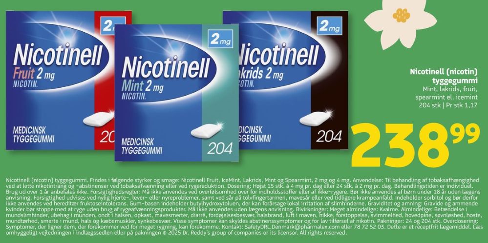 Nicotinell, Nikotintyggegummi