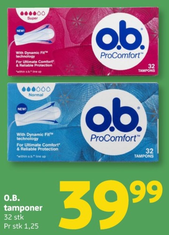 o.b., Tamponer