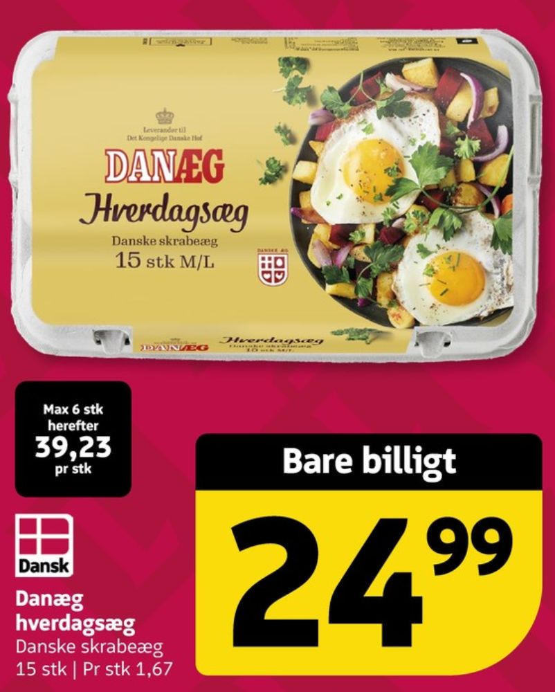 Danæg, Hverdagsæg M/L