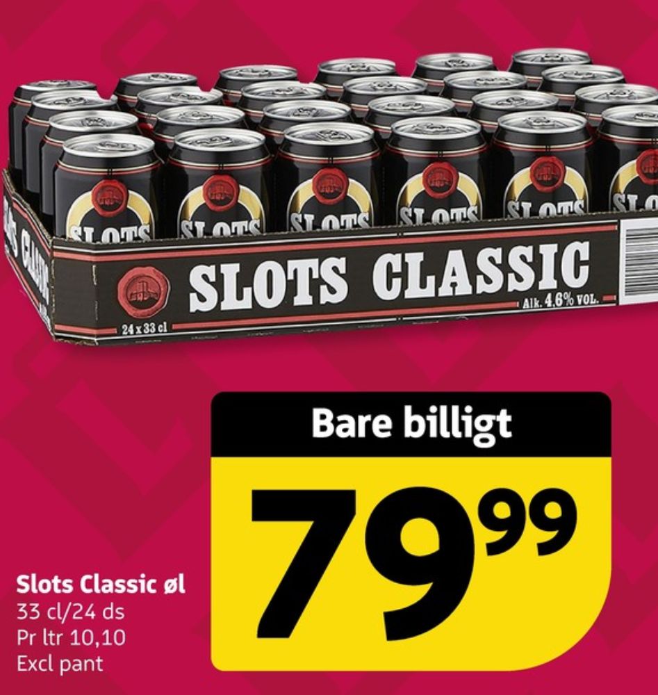 Slots Classic, Øl 24 pk.