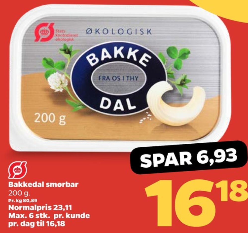 Bakkedal, Smørbar