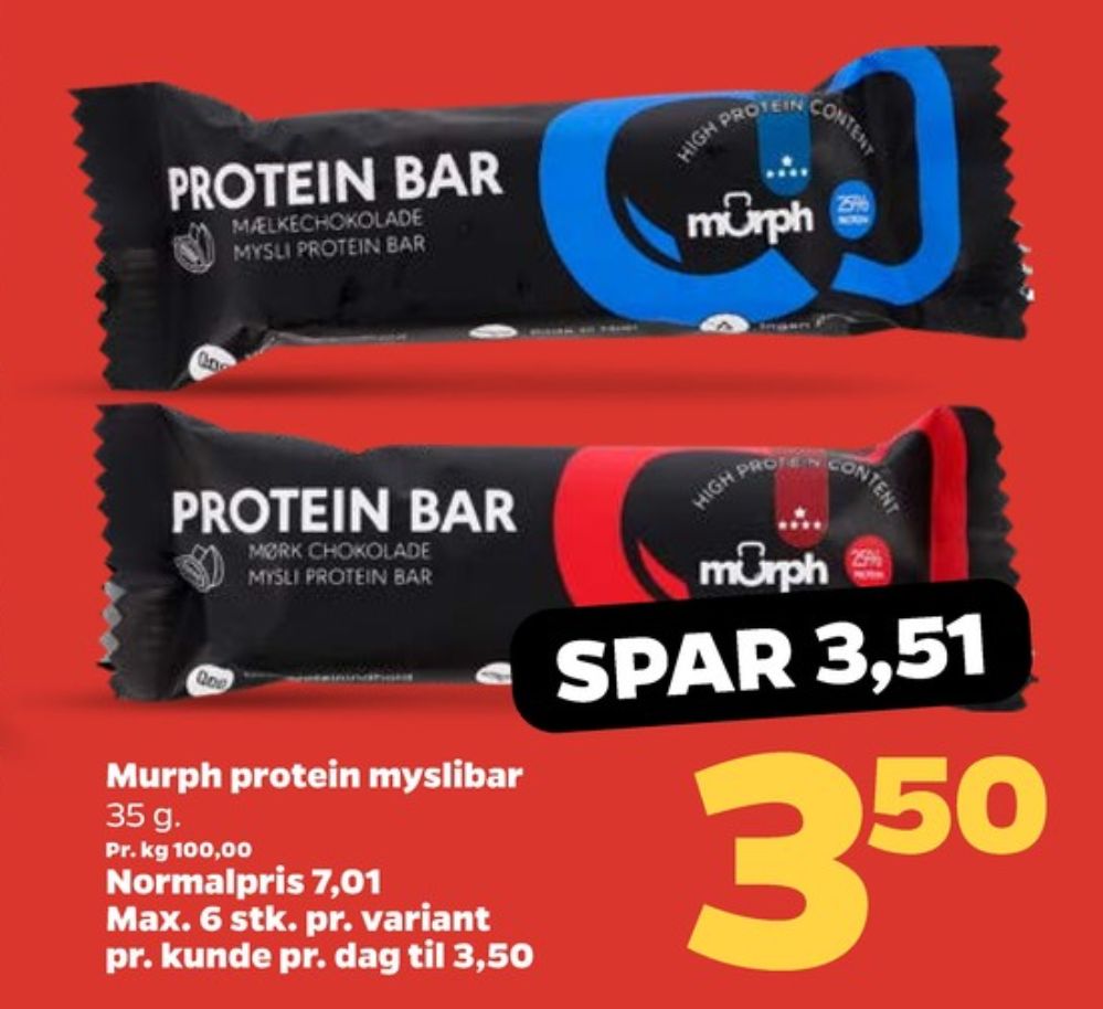 Murph, Proteinbar Mørk Chokolade
