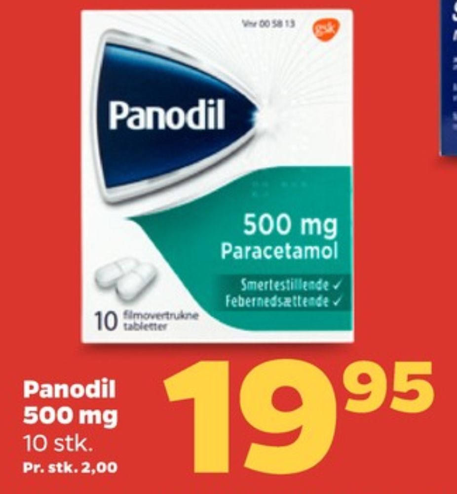 Panodil, Smertestillende