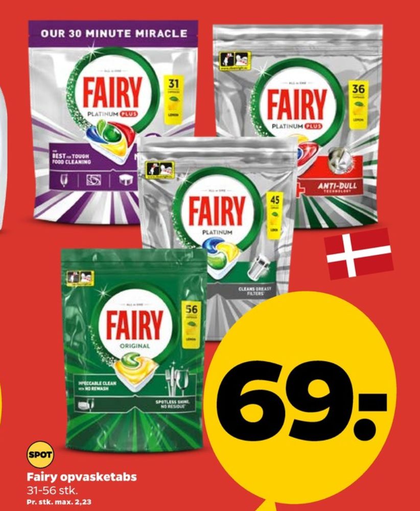 Fairy, Maskinopvask-tabs