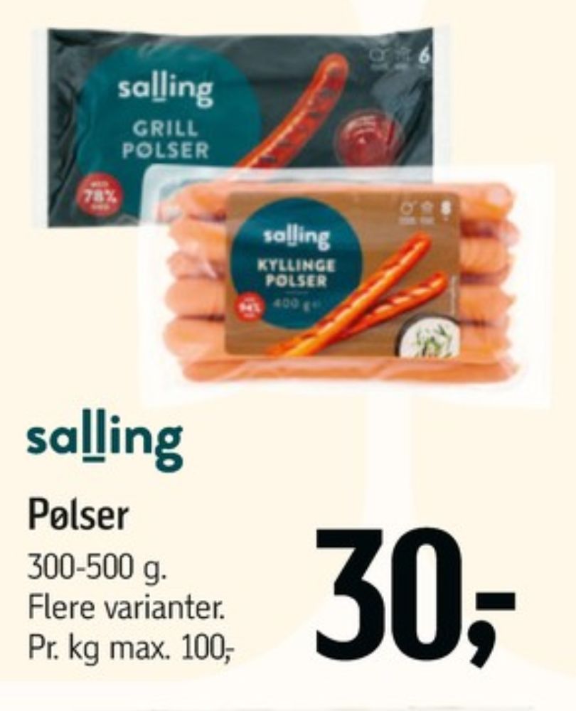 Salling, Grillpølser