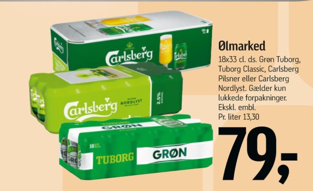 Tuborg Classic, Øl 18 pk.
