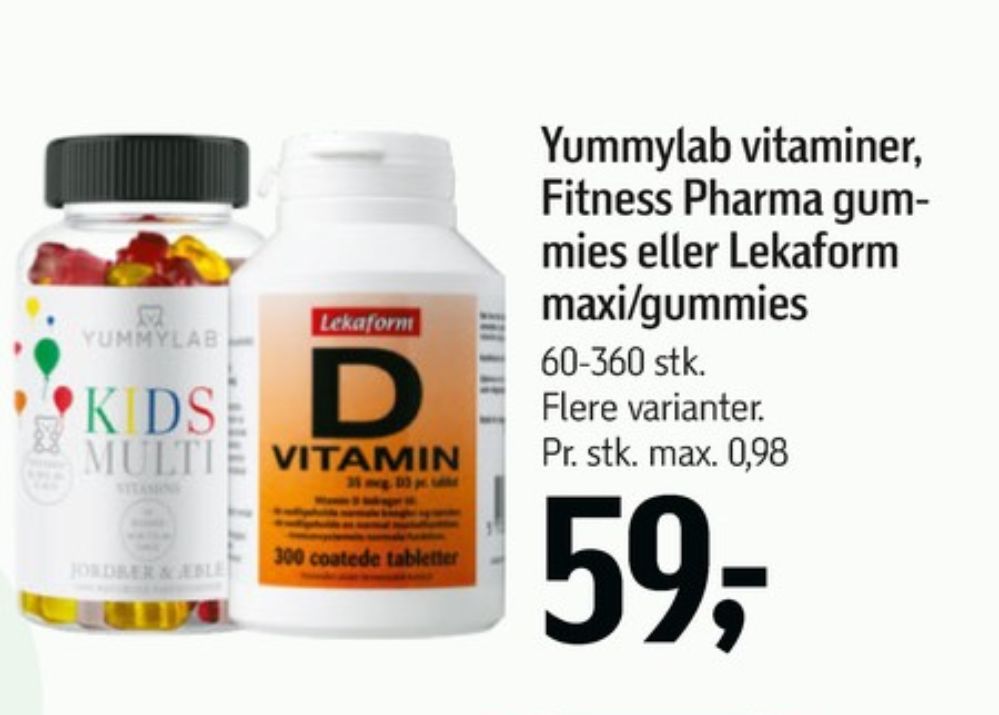 Lekaform, Vitaminer