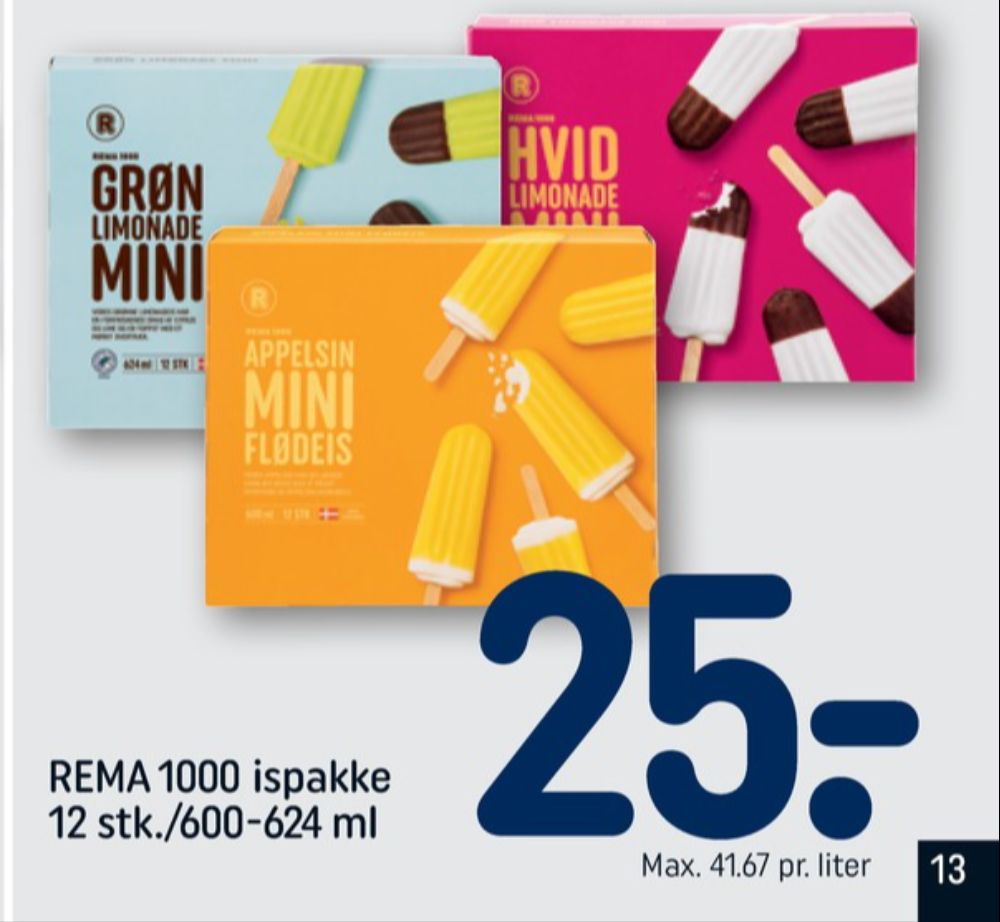 Rema 1000, Appelsin Mini Flødeis ispinde