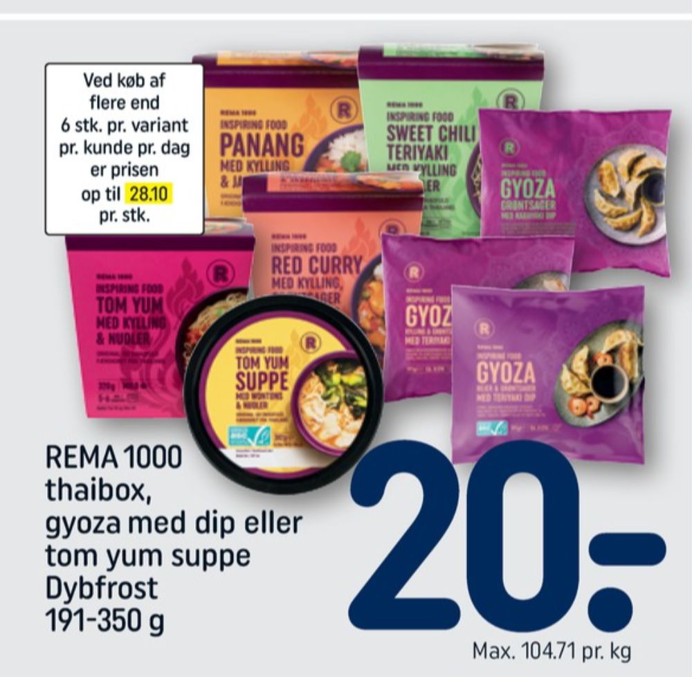 Rema 1000 Inspiring food, Red Curry med Kylling, Grøntsager & Jasminris