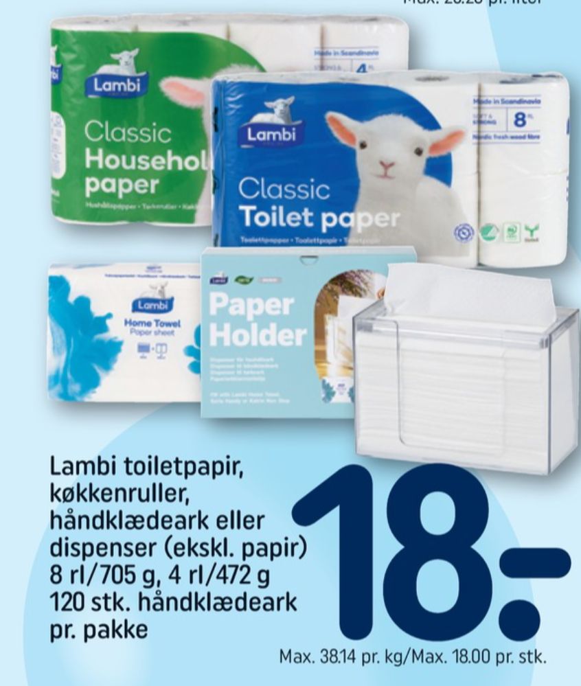 Lambi, Håndklædeark