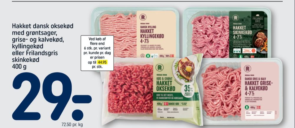 Rema 1000, Hakket Okse og Grønt 35%