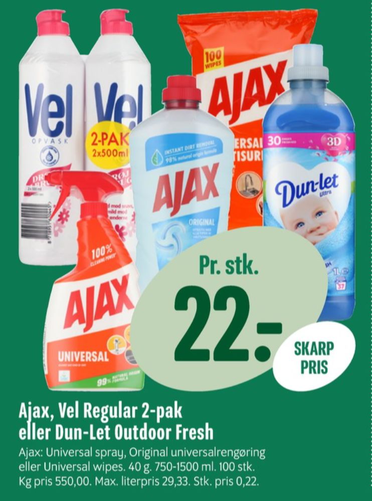 Ajax, Rengøringsservietter