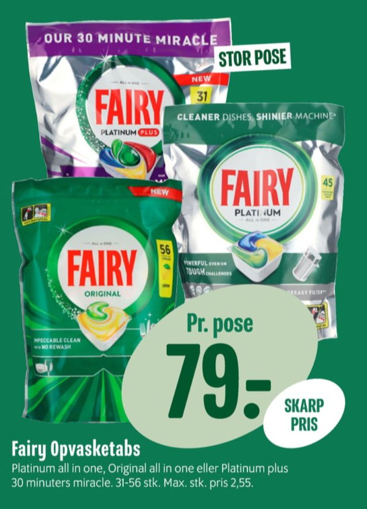 Fairy, Maskinopvask-tabs