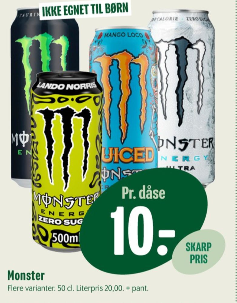 Monster Ultra Energy, Energidrik