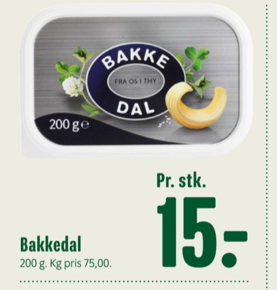 Bakkedal, Smørbar
