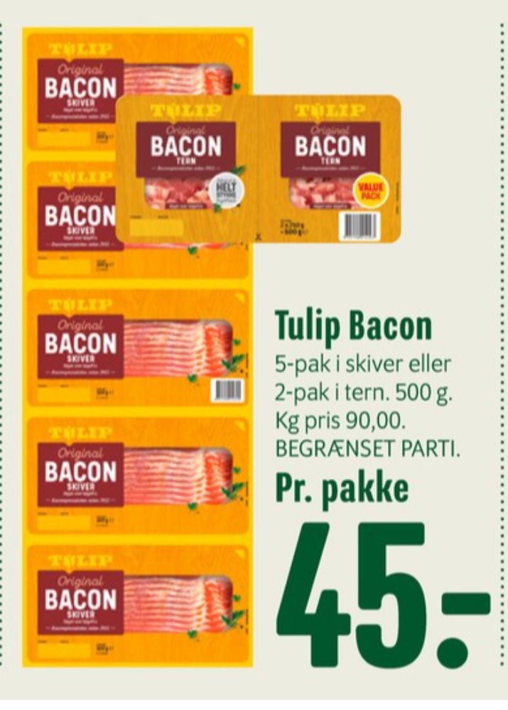 Tulip, Bacontern