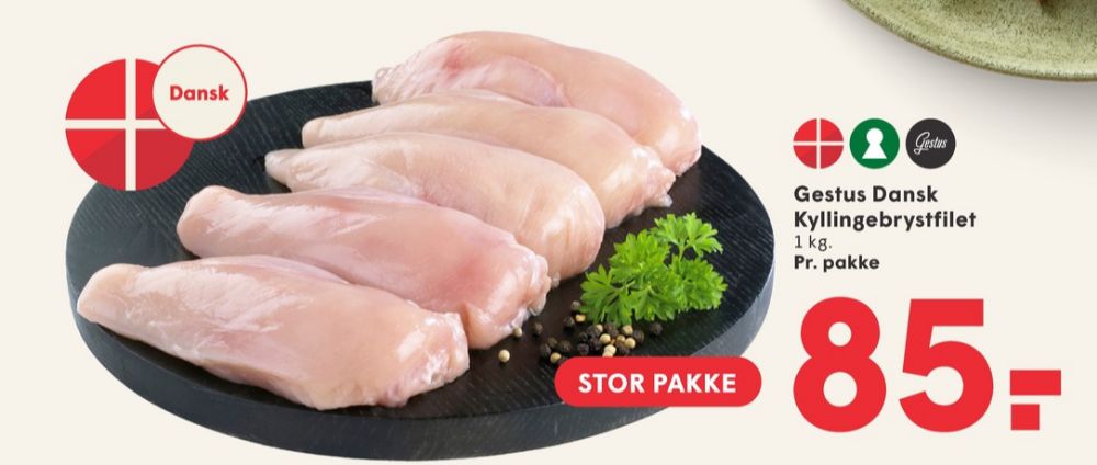 Gestus, Kyllingebrystfilet