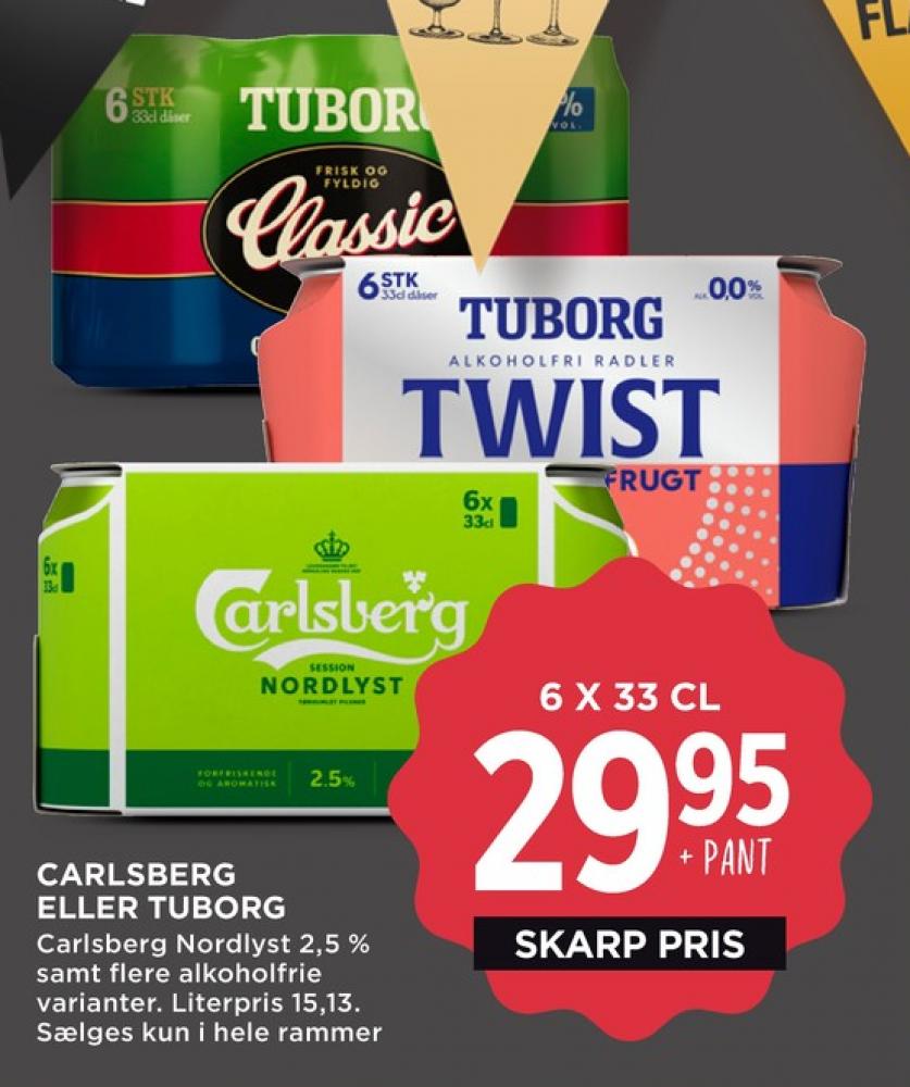 Tuborg Classic 0,0, Øl - Alkoholfri 6 pk.