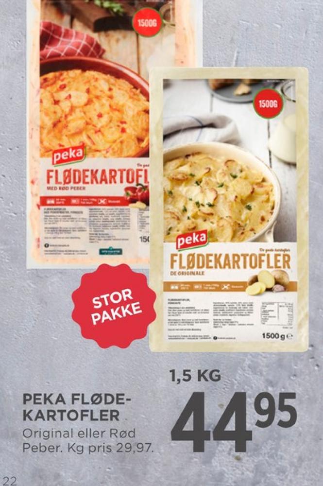 Peka, Flødekartofler med peberfrugt