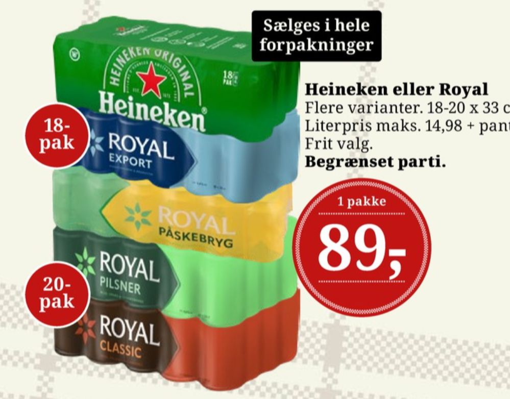 Royal Påskebryg, Øl 18 pk.