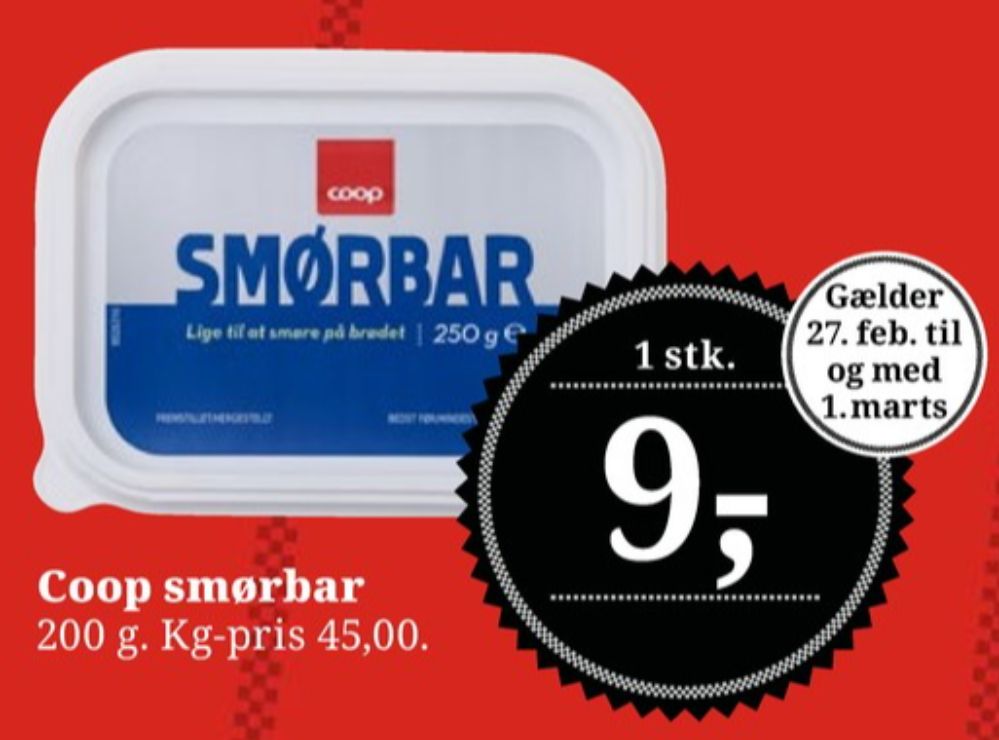 Coop, Smørbar