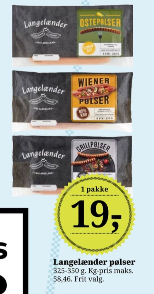 Langelænder, Grillpølser