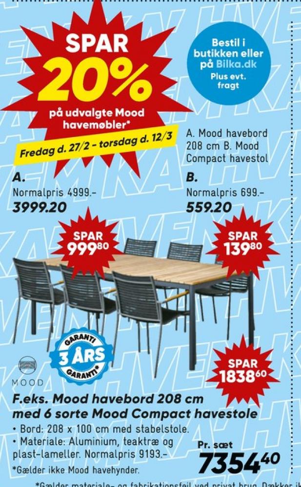 Mood, Havemøbelsæt