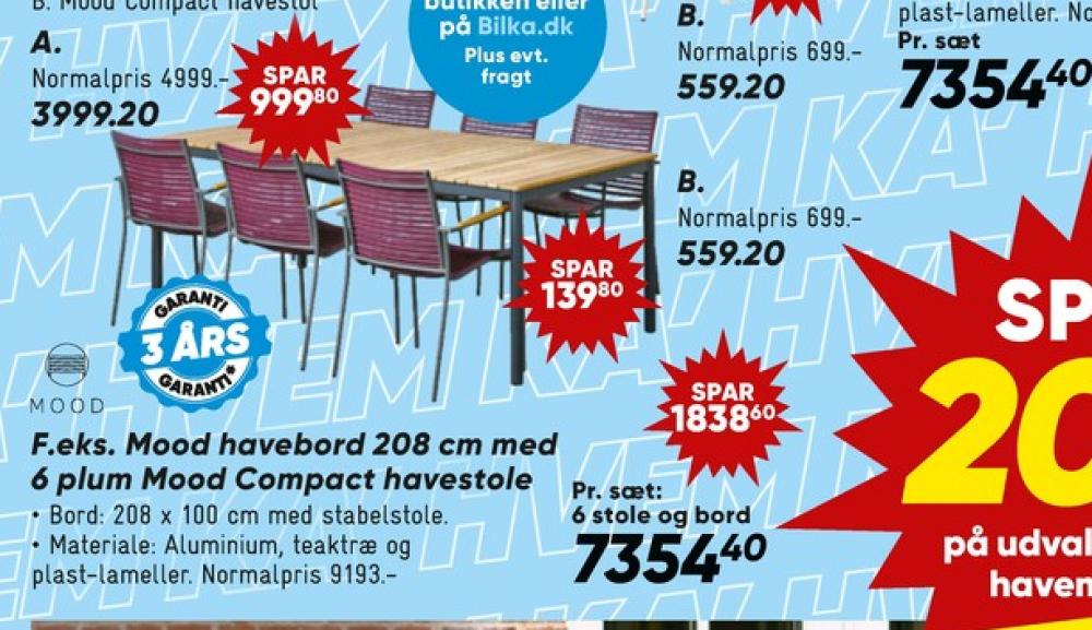 Mood, Havemøbelsæt