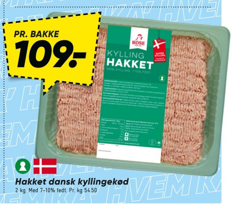 Rose, Hakket kylling 7-10%