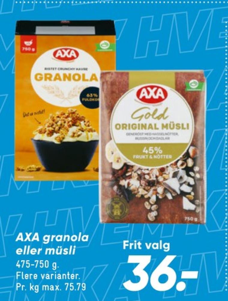 Axa, Crunchy havre Granola 