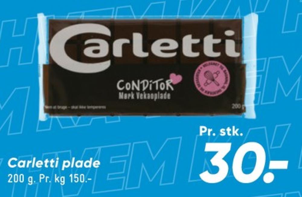 Carletti, Chokoladeplade Conditor