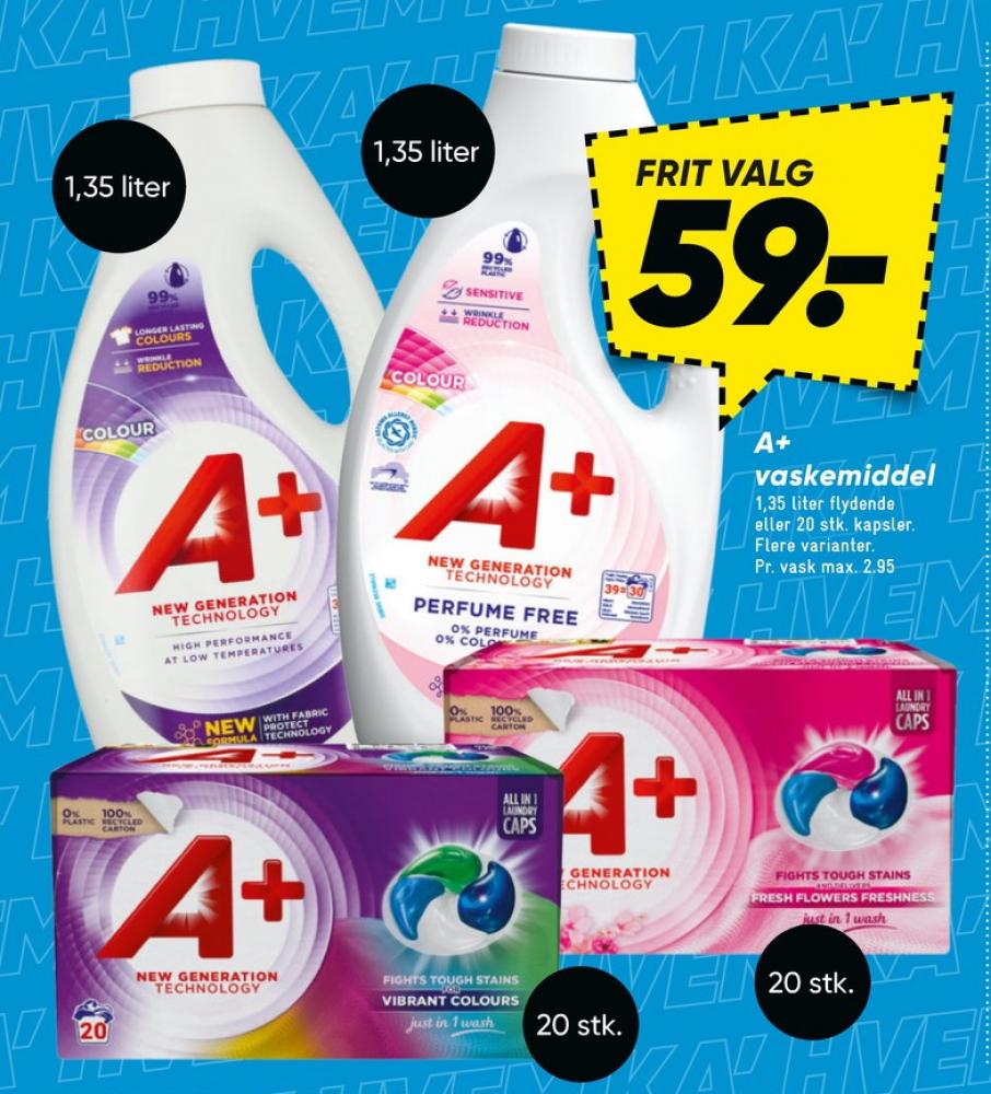 A+, Vaskemiddel-tabs