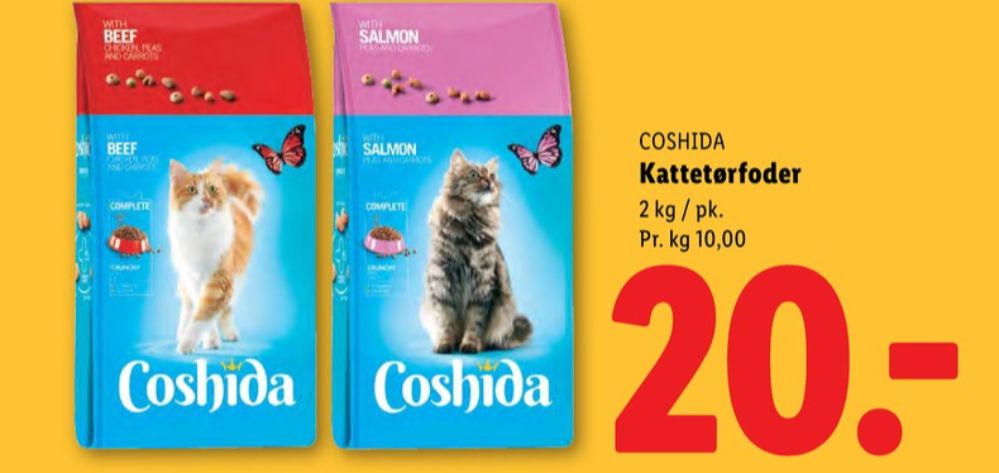 Coshida, Kattefoder