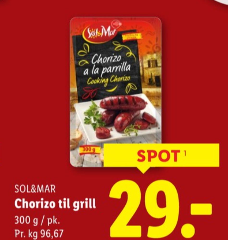 Sol & Mar, Chorizo Griller