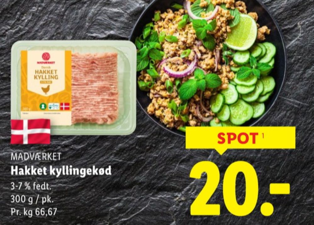 Madværket, Hakket kylling 3-7%