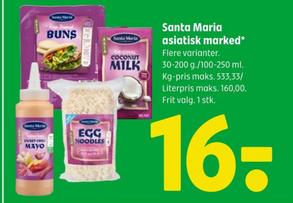 Santa Maria, Kokosmælk