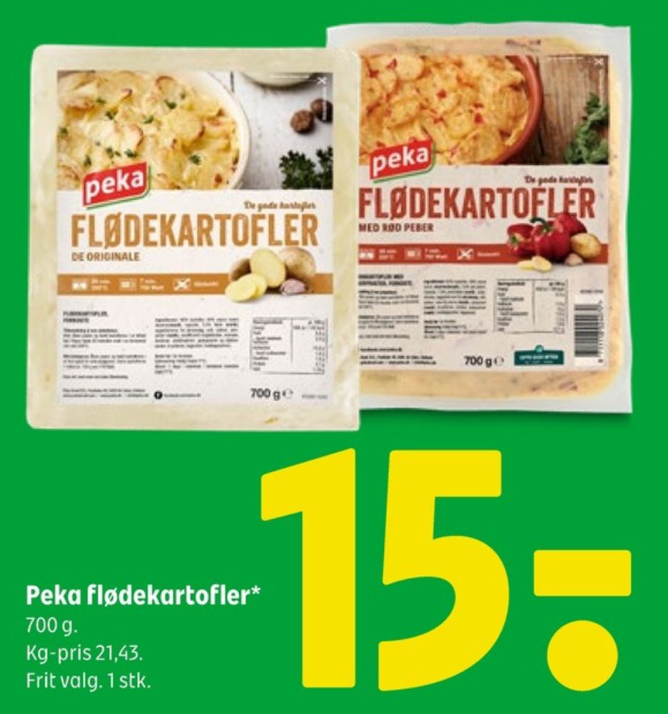 Peka, Flødekartofler med peberfrugt