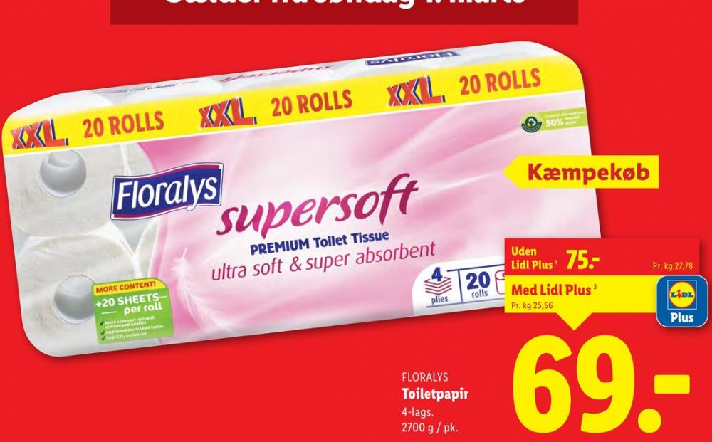 Floralys, Toiletpapir